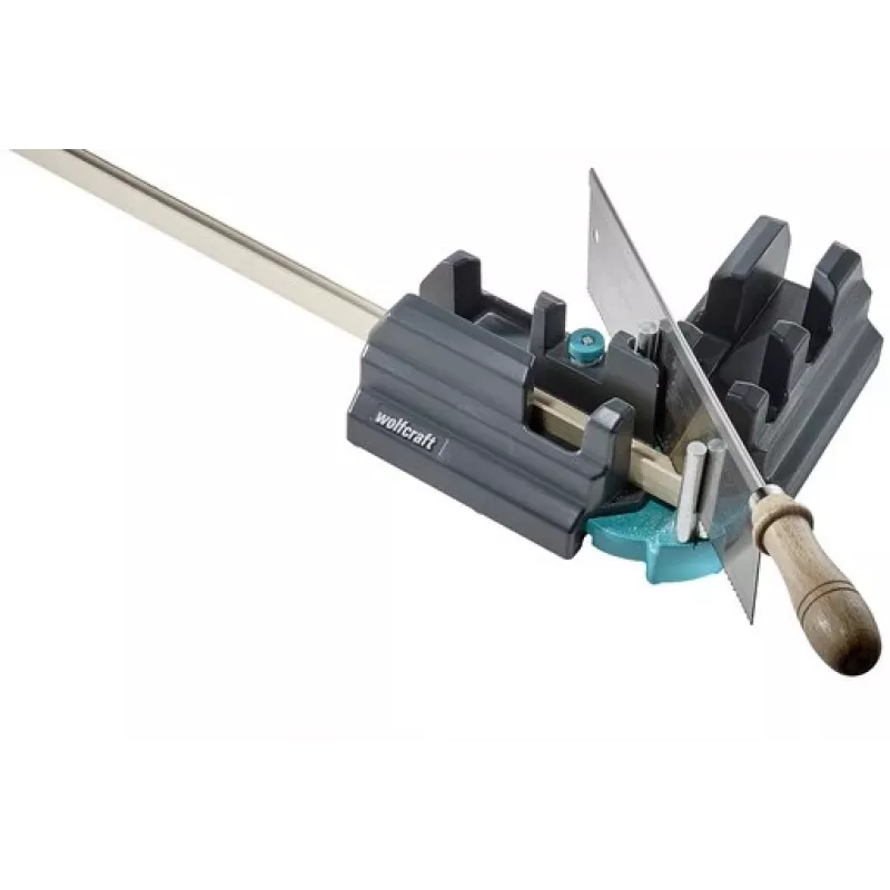 Caixa de esquadria e batente Wolfcraft 6948200 — guia de esquadria, alcance de medição 85–180°, para tábuas até 3 cm, preta