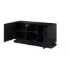 Cómoda QIU 2D1K 150x41.5x75 preto brilhante/preto brilhante
