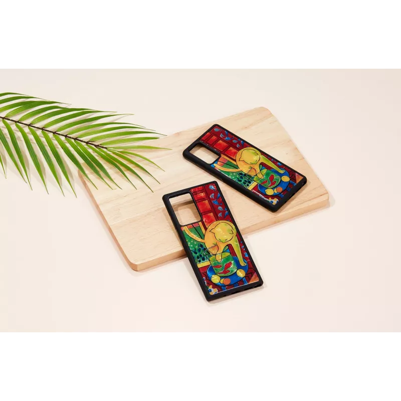 Capa de telemóvel iKins para Samsung Galaxy Note 20 Ultra — design gato peixe vermelho
