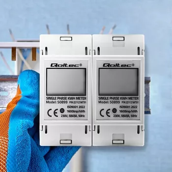 Contador de consumo de energia monofásico QOLTEC 50899 230 V 50 Hz, 5(60)A, classe 1.0, LCD