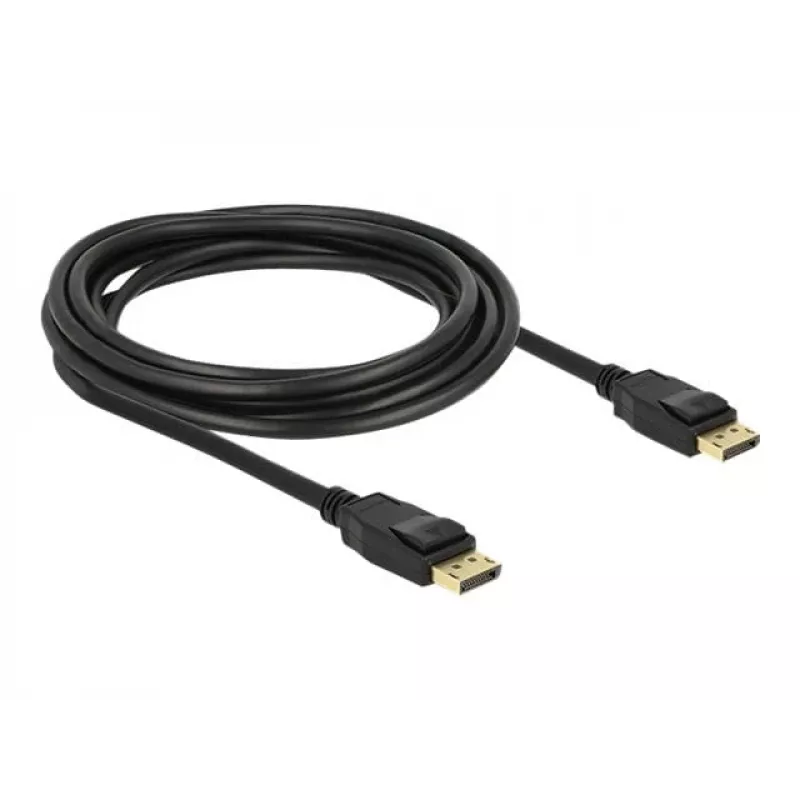 Delock - Cabo DisplayPort - DisplayPort (M) para DisplayPort (M) - 3 m - com bloqueio - preto