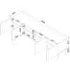 Móvel RTV 4D PALAZZO BIS 201x40x60 branco mate