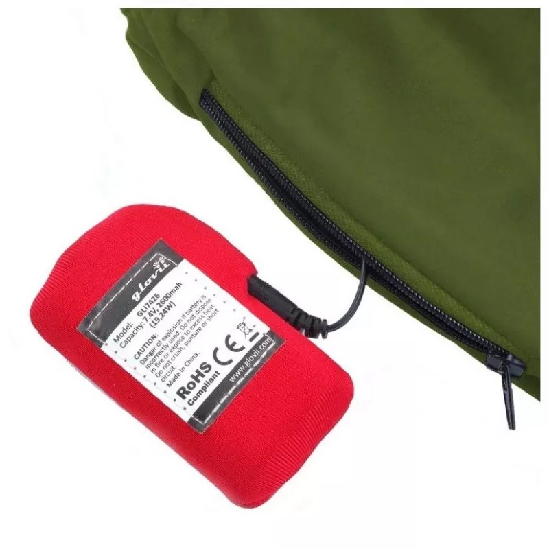 Calças aquecidas Glovii GP1CXL universal XL verde — calças aquecidas a bateria, tamanho XL