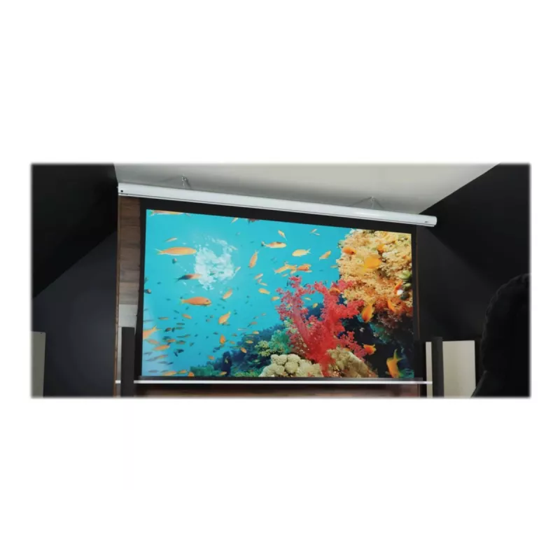 Tela de projeção motorizada Elite Screens Saker Tab Tension SKT150XHW2-E24 3,81 m (150 polegadas) 16:9, visível L 3,32 m A 1,869 m