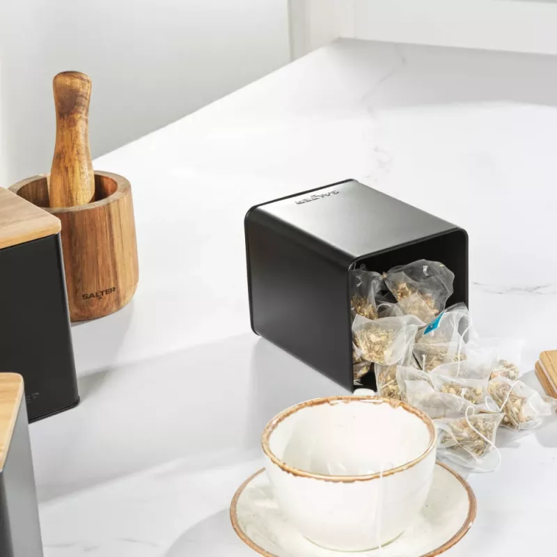 Conjunto de recipientes Salter BW12898EU7, 3 peças, preto, recipientes de armazenamento herméticos para a cozinha