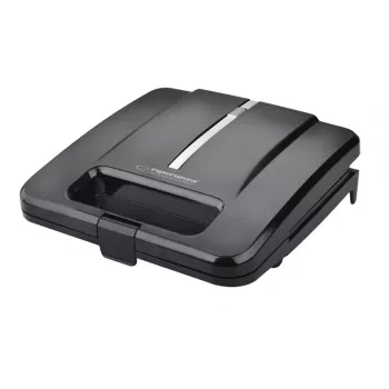 Máquina de sandes ESPERANZA PARMIGIANO 1000 W – 4 sandes, preta, placas antiaderentes
