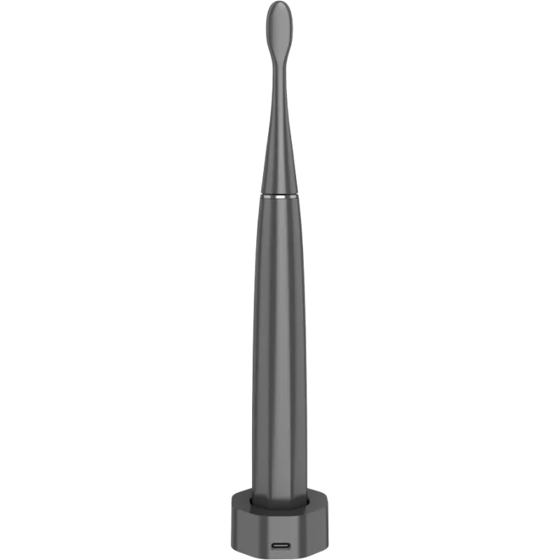 Escova de dentes sem fios, cinzento, 3 cabeças de escova, 1400mAh, funções: suave, limpeza, massagem, branco, sweep