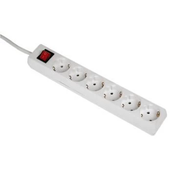 Hama 00108833 protetor contra sobretensões branco 6 saídas AC 230 V 5 m