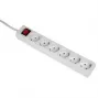 Hama 00108833 extensão de 6 tomadas com interruptor e proteção para crianças, 5 m, branca