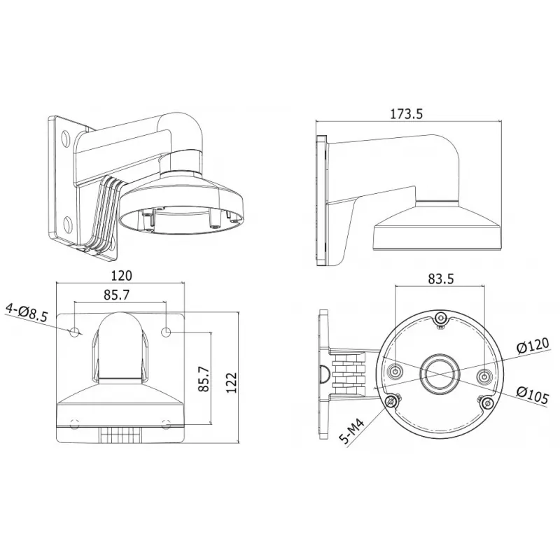 Suporte Hikvision DS-1272ZJ-120