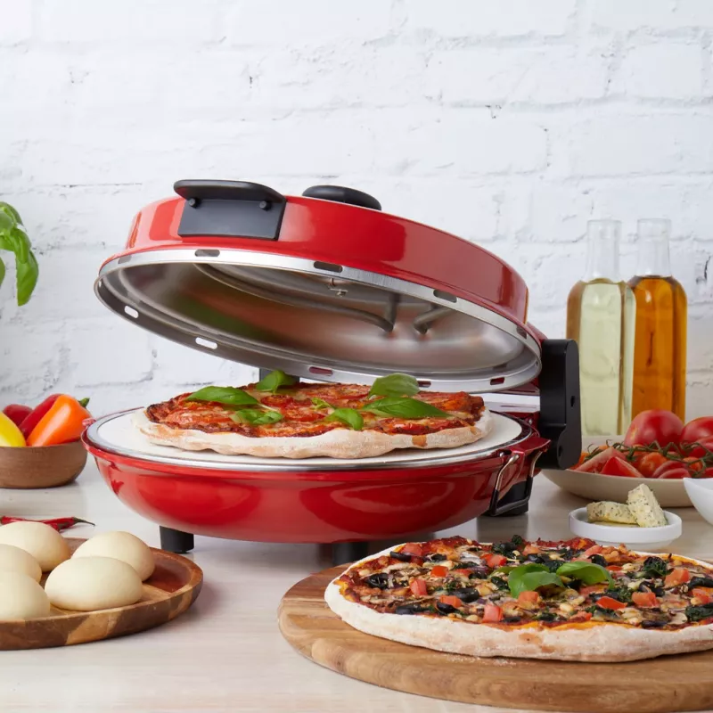 Máquina de pizza Petra PT5666VDE Bella Pizza 1200 W superfície antiaderente, forno de pizza de bancada