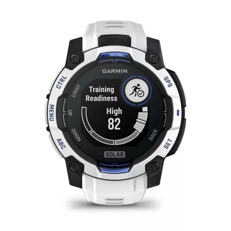 Garmin Instinct 3 Solar smartwatch, 45 mm, Black/Stone White, bracelete de silicone (010-02934-03)