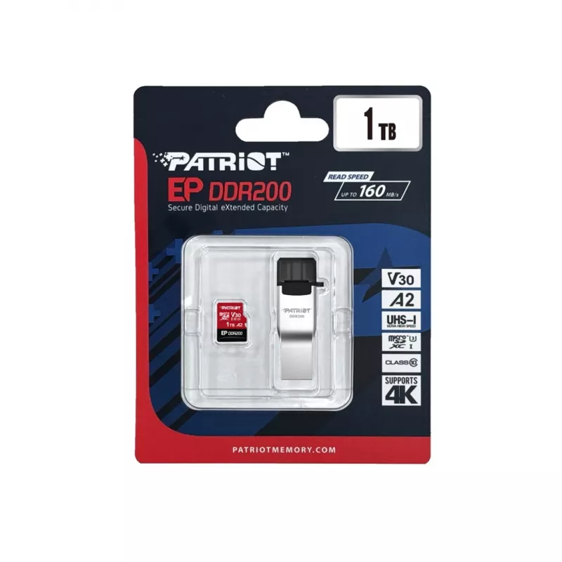 Cartão de memória Patriot Memory EP DDR200 1TB MicroSDXC 160/120 MB/s (PEF1TEP33MCX)