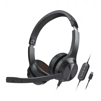 Creative 51EF0980AA000 Chat USB auricular on-ear com fios estéreo preto