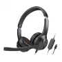 Creative 51EF0980AA000 Chat USB auricular on-ear com fios estéreo preto