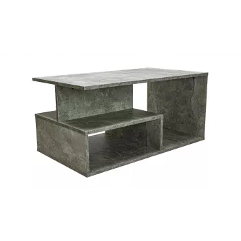 Mesa de centro Top e Shop PRIMA BETON, tampo de forma livre, taupe, 900×510×430 mm, 1 perna