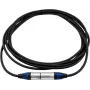 Cabo XLR PSSO 3 pinos, 5 m, preto, fichas compatíveis com Neutrik