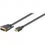 Wentronic Goobay cabo HDMI™ / DVI-D, preto, 3 m - ficha HDMI™ 19 pinos > ficha DVI-D (18+1) (51581)