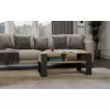 Mesa de centro top e shop Modern 90×58×50 cm, estrutura antracite, prateleiras em carvalho Artisan mate