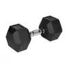 Haltere curto Rebel Active Hex revestido a borracha 15 kg – haltere curto hexagonal individual, pega compacta