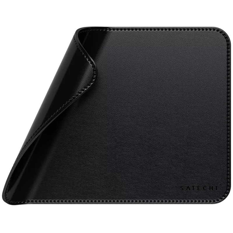 Satechi Tapete de rato premium – Tapete de rato em pele vegan (preto)