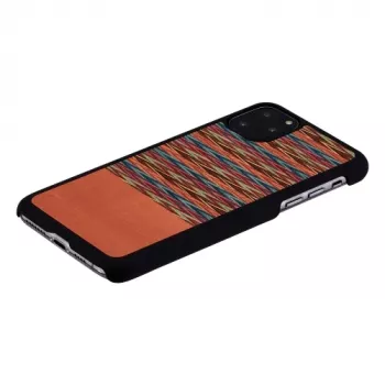 Capa para smartphone man and wood para iPhone 11 Pro Max — padrão xadrez castanho, bordo preto