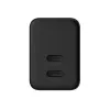 Carregador de parede Crong Ultra Compact GaN 35W PD 3.0 2x USB-C (preto)