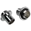 Adaptador BitsPower TA-GMALP1622-GS — adaptador para sistema de refrigeração de computador, prateado, rosca de 1/4 polegadas, pack de 2