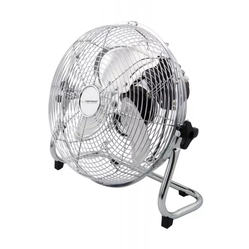 Ventilador de mesa ESPERANZA EHF005 Scirocco 12 polegadas – 3 velocidades, 36 cm de diâmetro, cromado, 50 W
