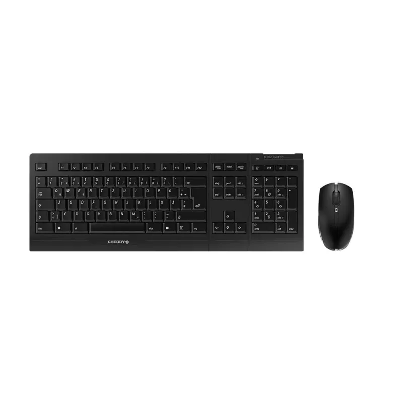 CHERRY B.UNLIMITED 3.0 teclado rato incluído escritório RF Wireless alemão preto