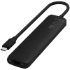 Adaptador multiportas USB-C Slim 7 em 1 Satechi Ethernet (USB-C PD, 2x USB-A, HDMI 4K, Ethernet, leitor de cartões micro/SD) (preto)