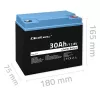 Bateria recarregável LiFePO4 QOLTEC 12,8V 30Ah 384Wh com BMS