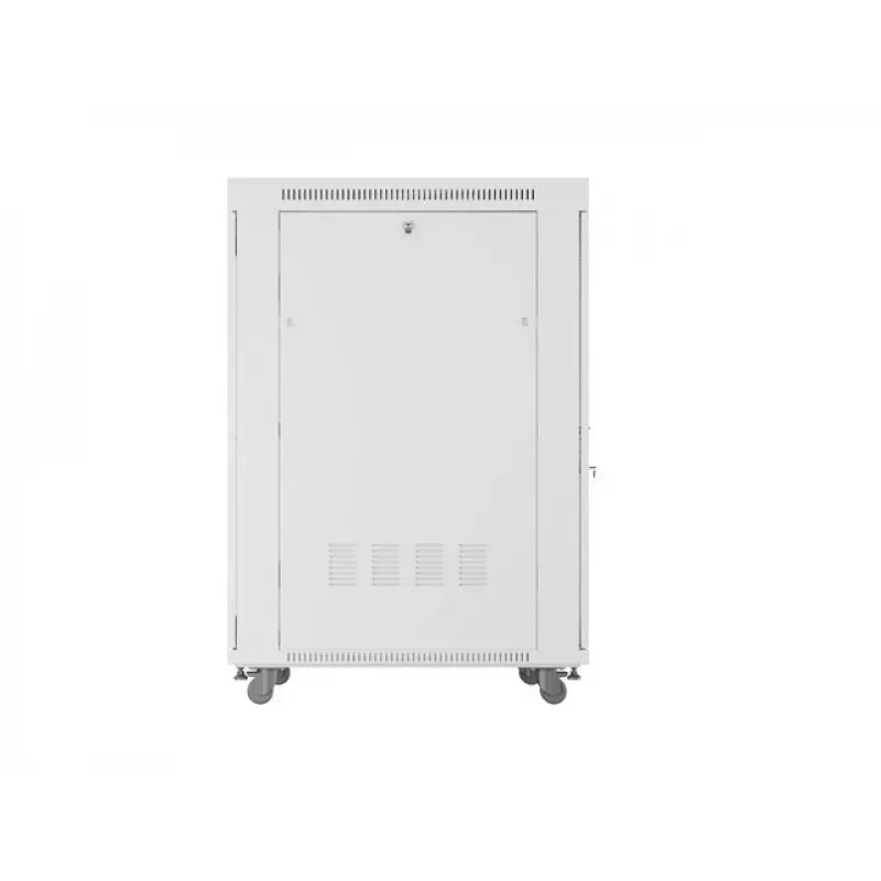 ARMÁRIO RACK DE CHÃO 19 27U 800X1000 CINZENTO PORTA PERFURADA LCD LANBERG (embalagem plana)