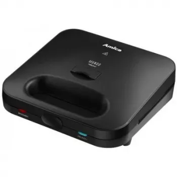 Máquina de sandes Amica SMK4011, 750 W, 3 tipos de placas, preto