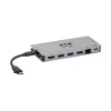 Dock USB-C - 4K HDMI, USB 3.2 Gen 1, hub USB-A, GbE, cartão de memória, carregamento PD 100W, cabo removível U442-DOCK5D-GY