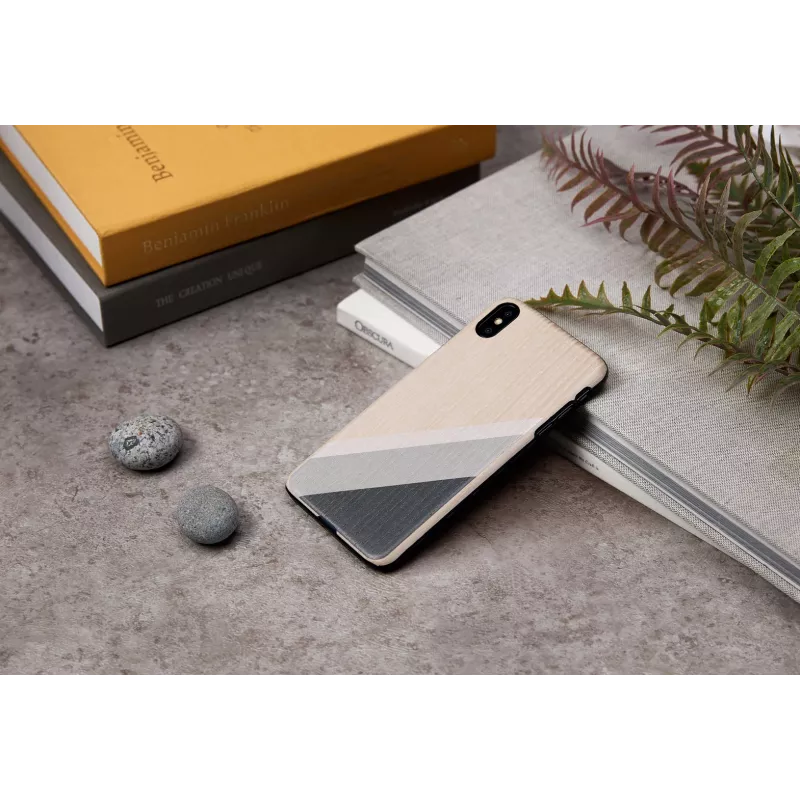 Capa para telemóvel man and wood para iPhone XS Max — fato cinzento, preto