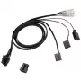 Cabo ek water blocks EK-Loop OmniLink 6-Pin Dual PWM 50 cm — cabo Y PWM 6-Pin, 50 cm de comprimento