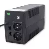 Qoltec Monolith UPS (fonte de alimentação ininterrupta) Dupla conversão (Online) 1 kVA 600 W 2 tomadas Schuko