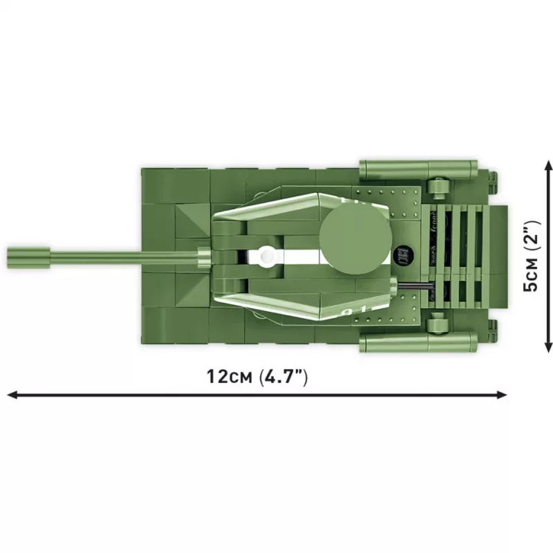 Conjunto de construção Cobi modelo IS-2, tanque da 2.ª Guerra Mundial, 130 peças, idade recomendada 6+