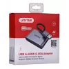 Adaptador de cabo de vídeo UNITEK V1304A 0,15 m USB Type-A HDMI + VGA (D-Sub) cinzento