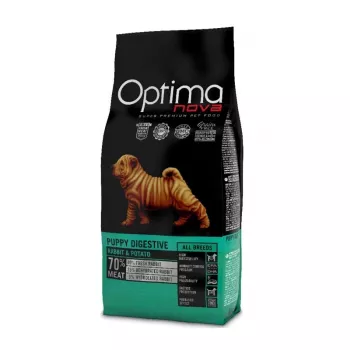 Comida seca para cães Optimanova Puppy Digestive coelho e batata 2 kg