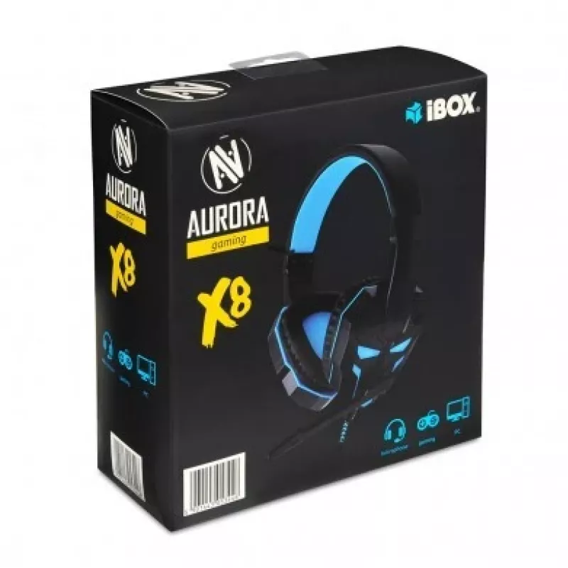 Auscultadores IBOX X8 GAMING SHPIX8MV (preto) (SHPIX8MV)