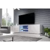 Móvel de TV Cama QIU 200 MDF branco brilhante/branco brilhante