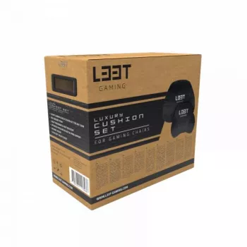 Conjunto de almofadas de cadeira gaming de luxo L33T Gaming 160382, espuma com memória, veludo, ultra macio, Preto