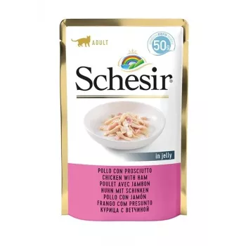 SCHESIR em Gelatina Frango com Presunto - Alimento húmido para gatos - 50 g