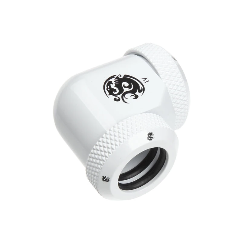 Adaptador BitsPower Multi-Link 90° para 2x 12mm AD Fittings — branco (BP-DWE90DML)