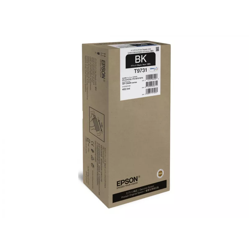 Pack de tinta Epson WF‑C869R Preto XL Pack de tinta original, alta autonomia até 7.000 páginas