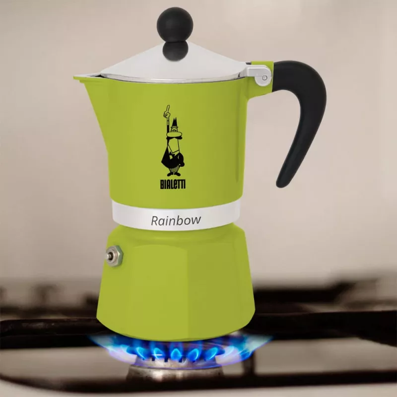 Bialetti Rainbow cafeteira Moka preto, verde