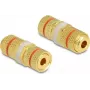 Conector de cabo DeLOCK 64143 2 x terminal de fêmea dourado vermelho