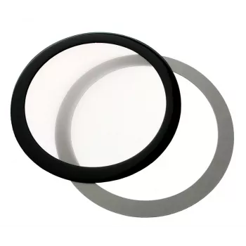 Filtro de poeira DEMCiflex 120 mm redondo, preto/branco para ventoinhas de caixa e aberturas de ventilação
